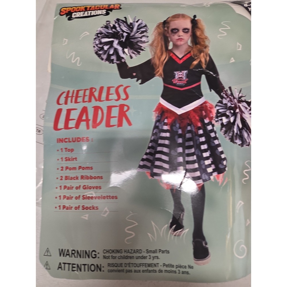 Spooktacular Creations Cheerless Leader Girl Costume Size Medium New